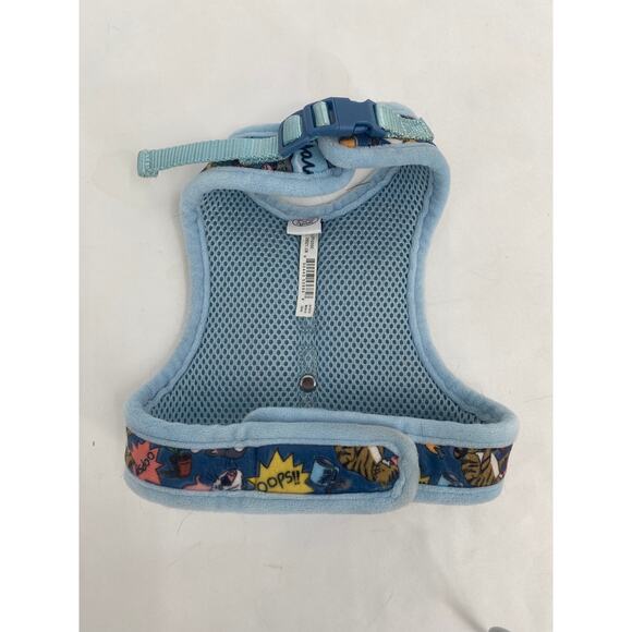 Bobs by Skechers Cat Harness Adjustable Blue Collar Mesh One Size - Picture 5 of 5
